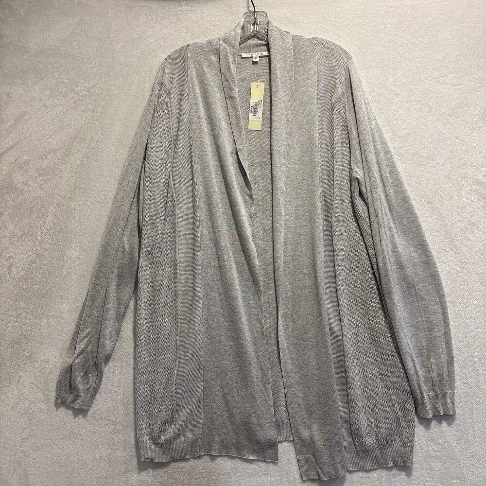 CYRUS Open Front Lightweight Viscose Knit Cardigan Women's Size XL Gray NWT - Picture 1 of 15